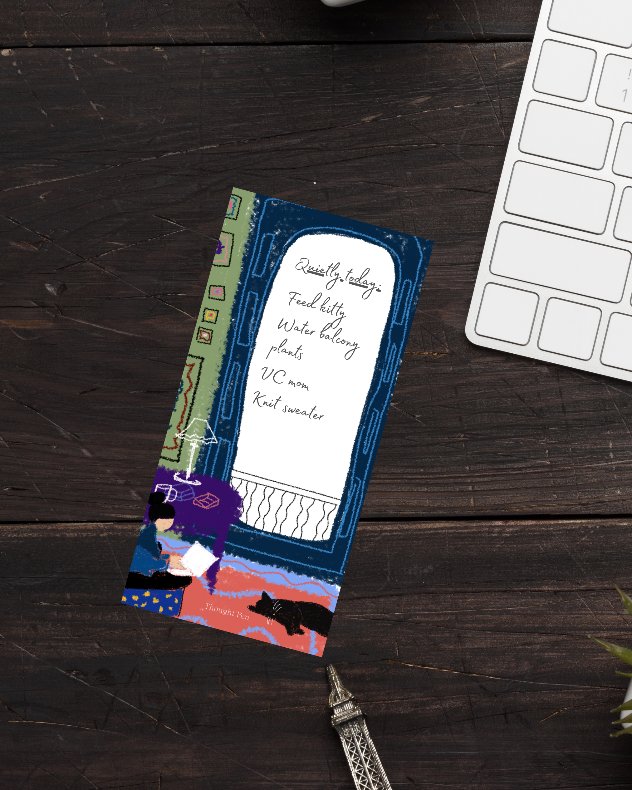 Set of two LENTO notepads: in a quite corner and a room with balcony illustrations