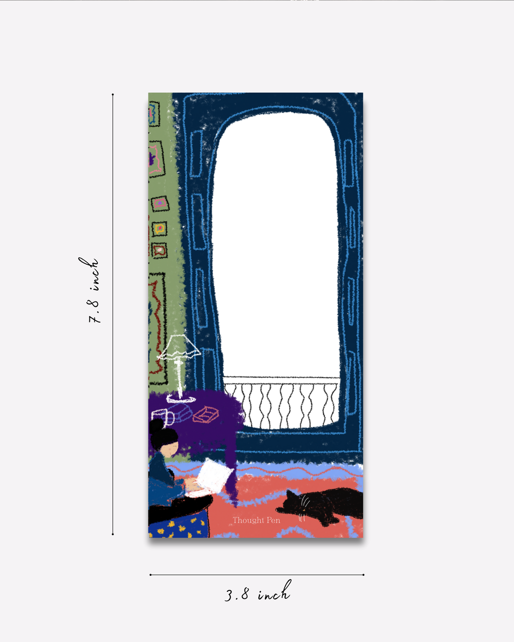 LENTO: Notepad in a Room with Balcony Illustration