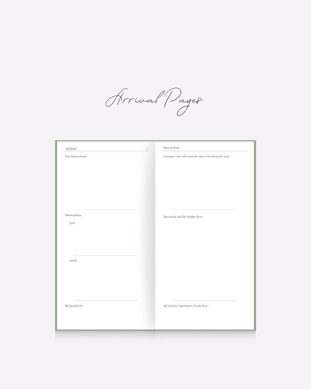Sojourn: Travel Journal in Sage Green Cover (An analog experience Kit)