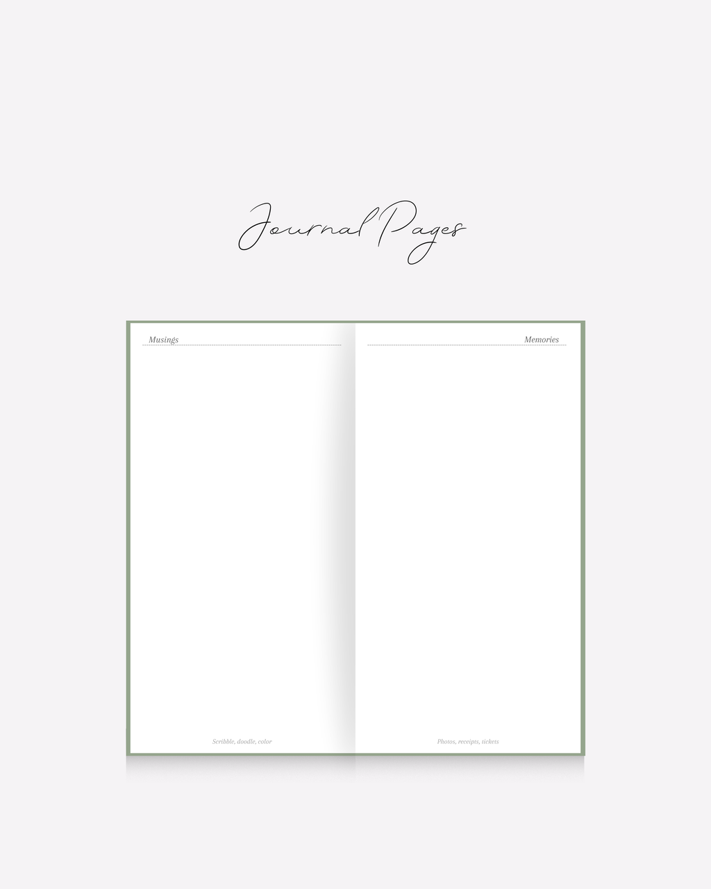 Sojourn: Travel Journal in Sage Green Cover (An analog experience Kit)