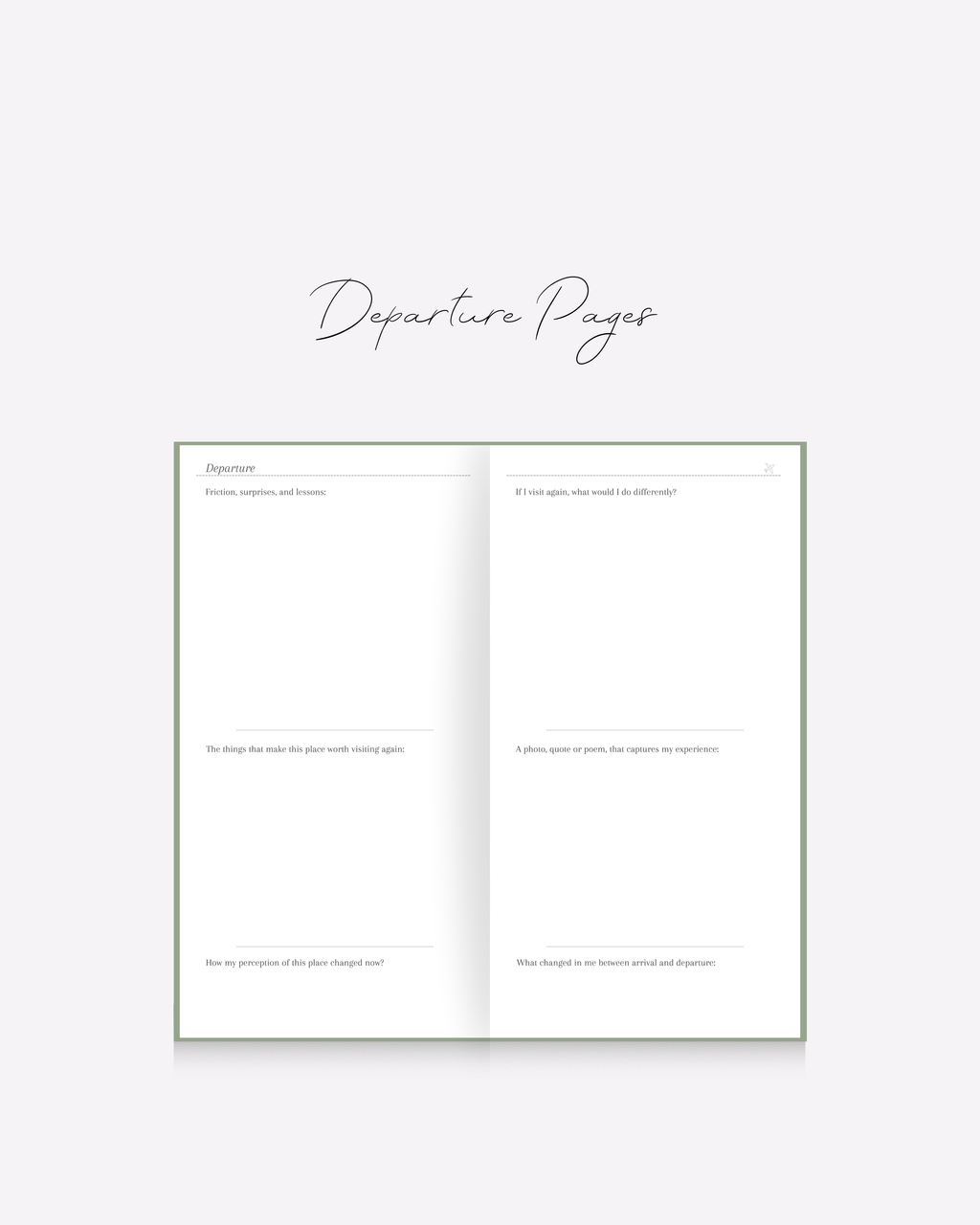 Sojourn: Travel Journal in Sage Green Cover (An analog experience Kit)