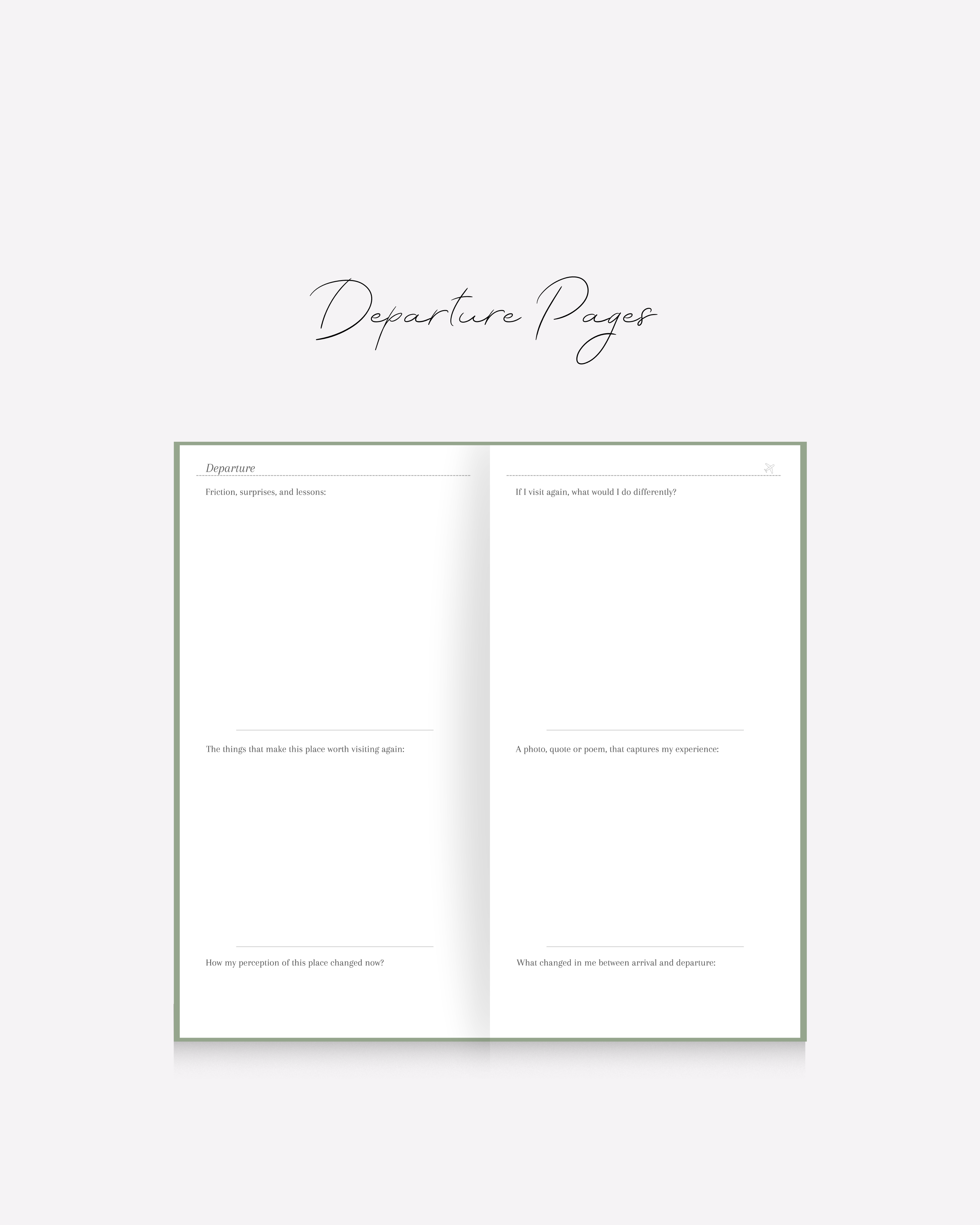 Sojourn: Travel Journal in Sage Green Cover (An analog experience Kit)