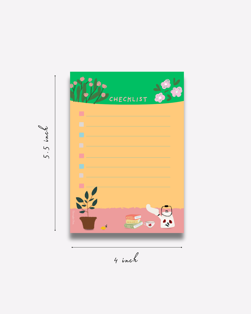 LENTO: Notepad in a Quiet Garden Illustration