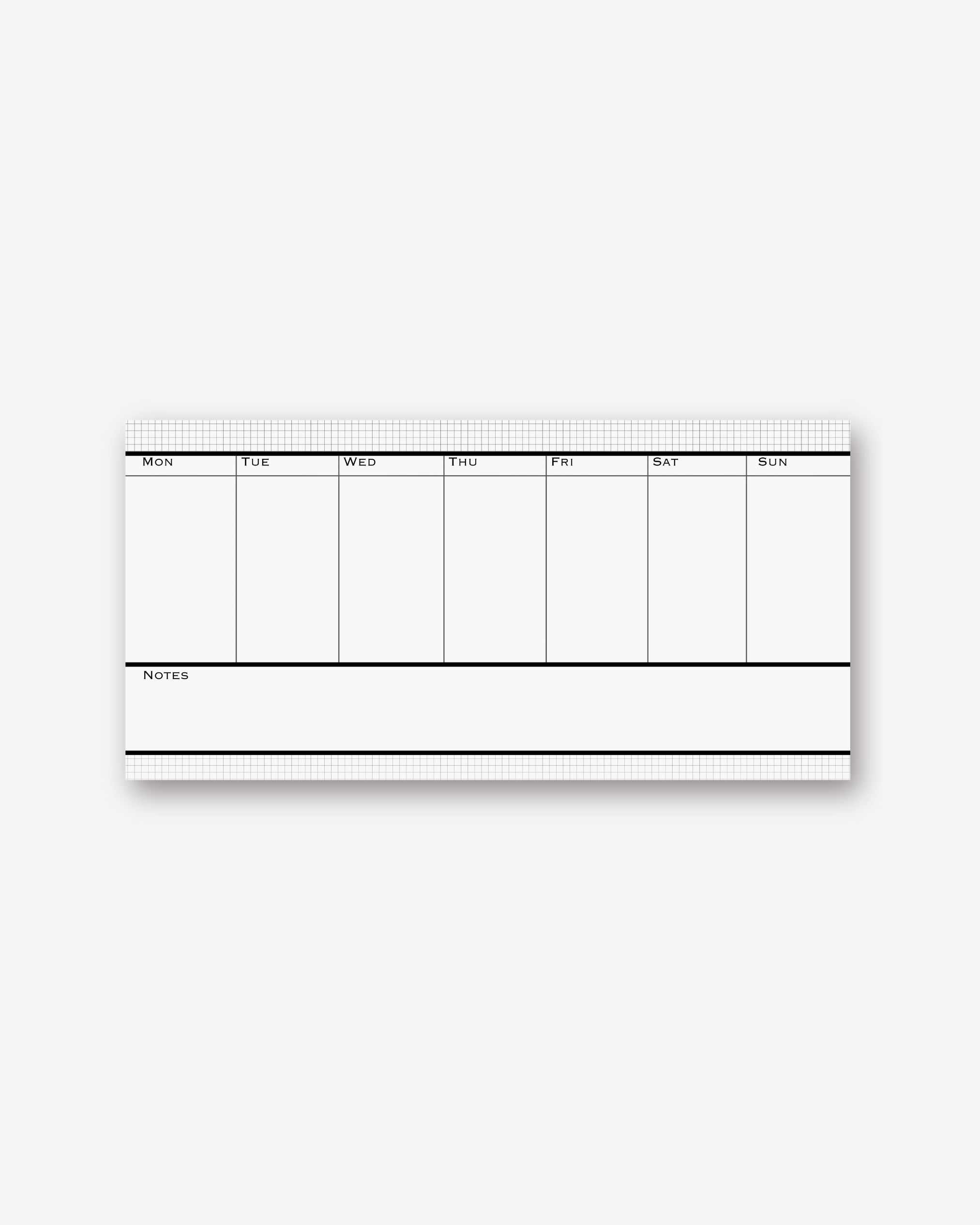 LENTO: Weekly Planning Pad