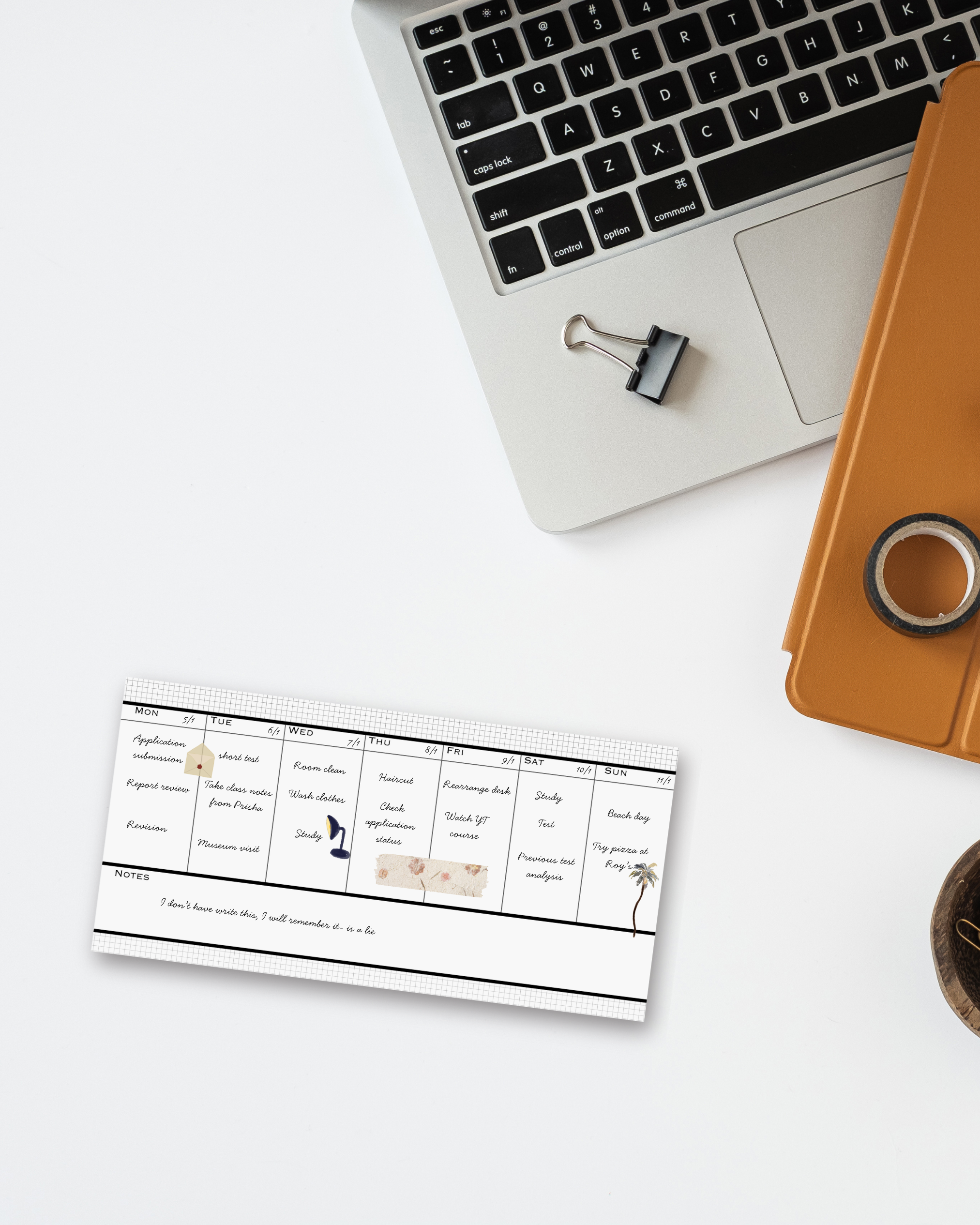 LENTO: Weekly Planning Pad