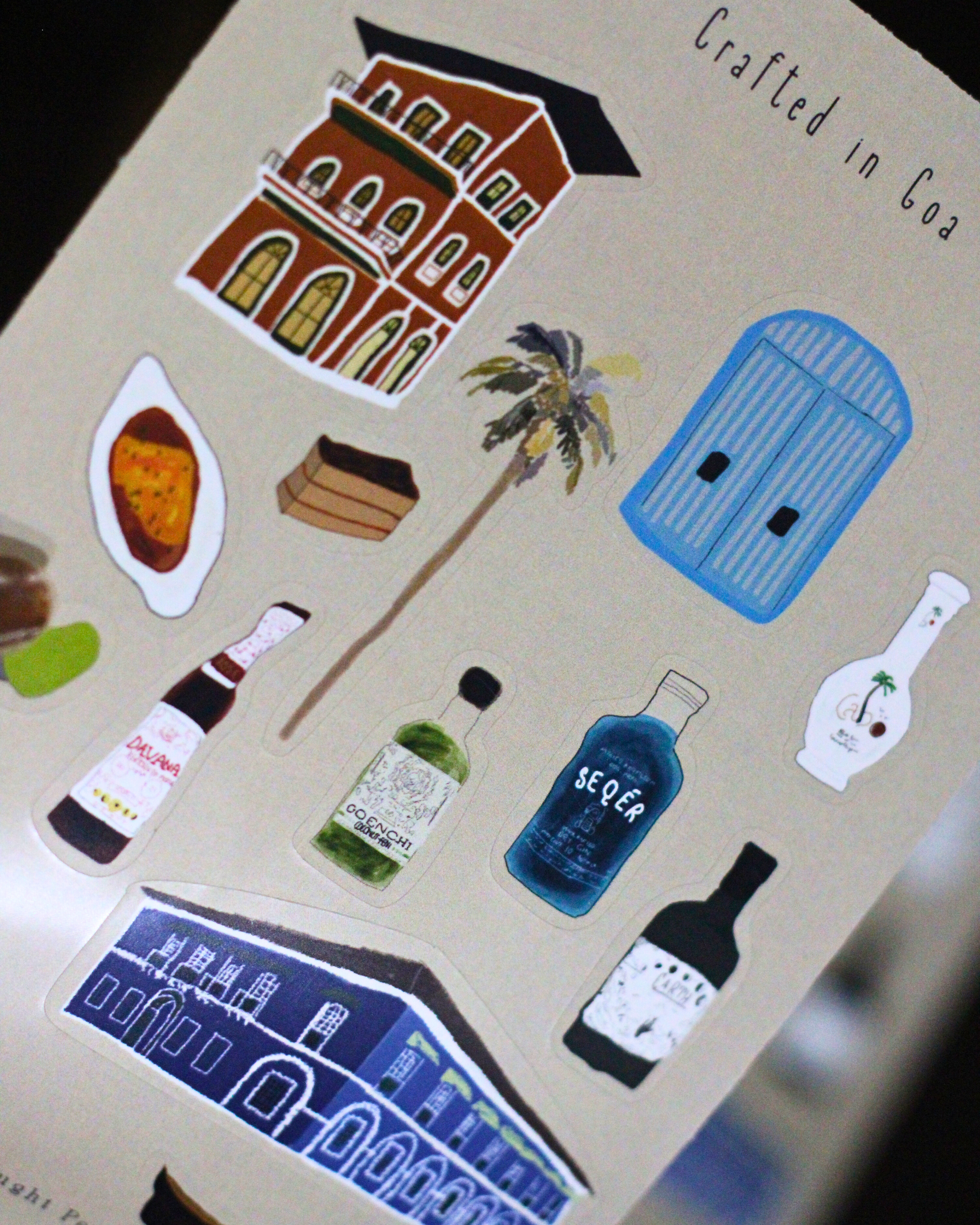 Crafted in Goa Mini Journaling Stickers (Pack of Three)