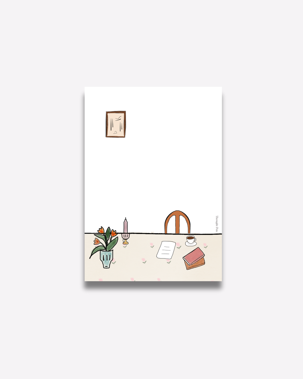 LENTO: Notepad in a Quiet Desk Illustration
