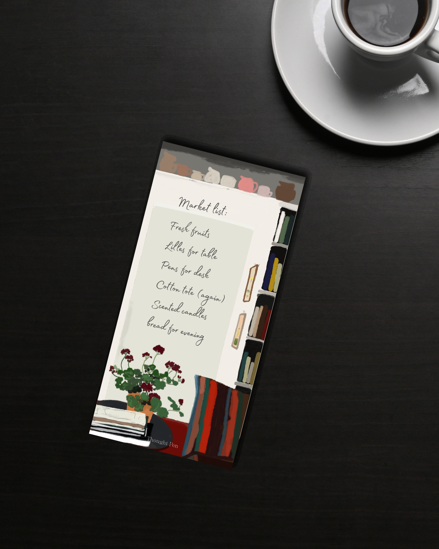 Set of two LENTO notepads: in a quite corner and a room with balcony illustrations