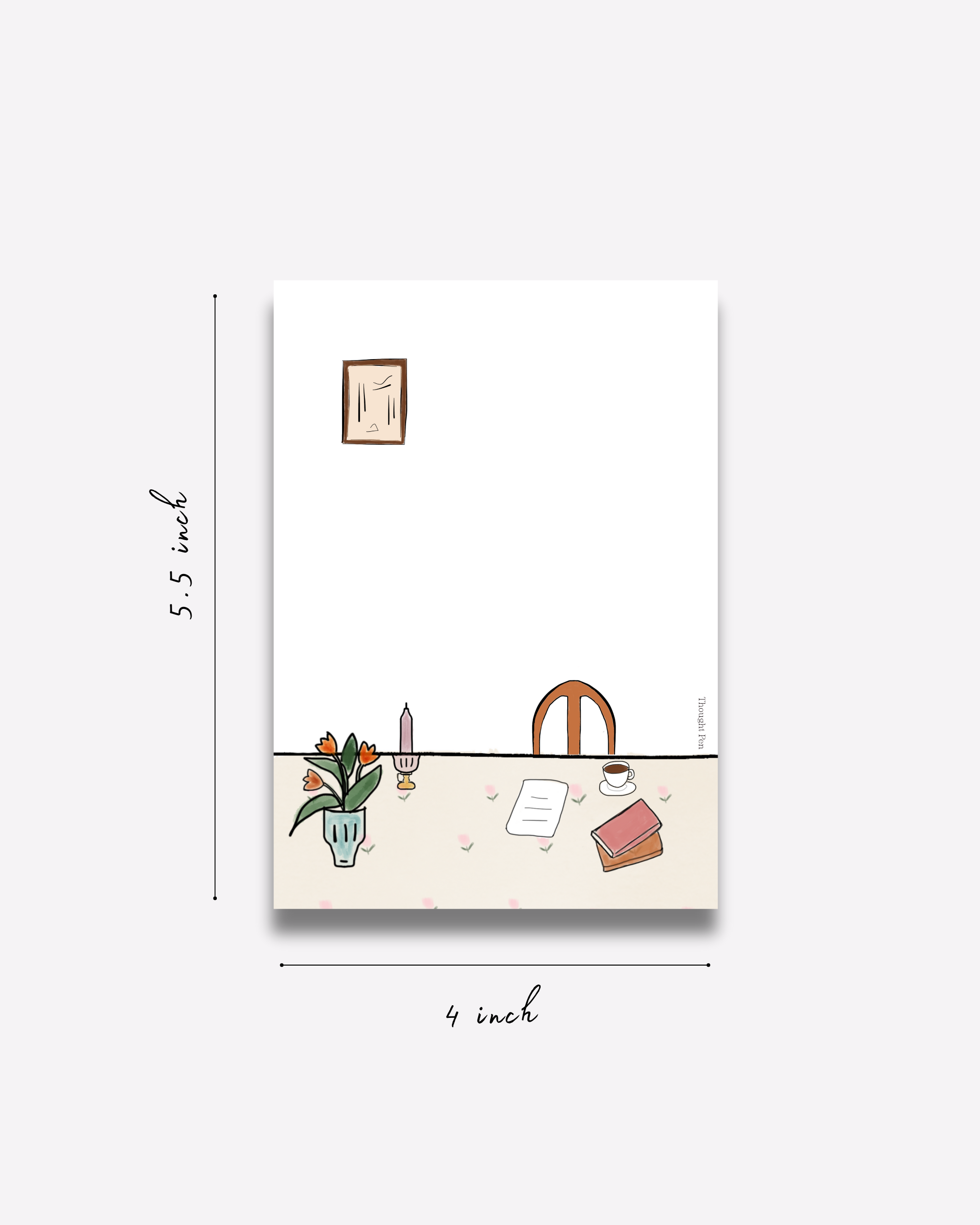 LENTO: Notepad in a Quiet Desk Illustration