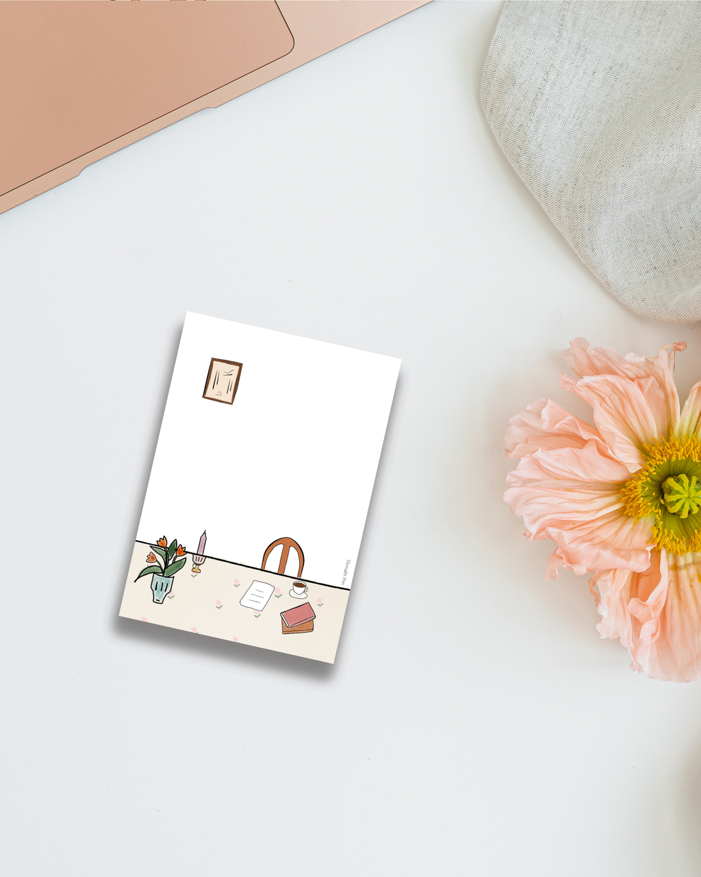 LENTO: Notepad in a Quiet Desk Illustration