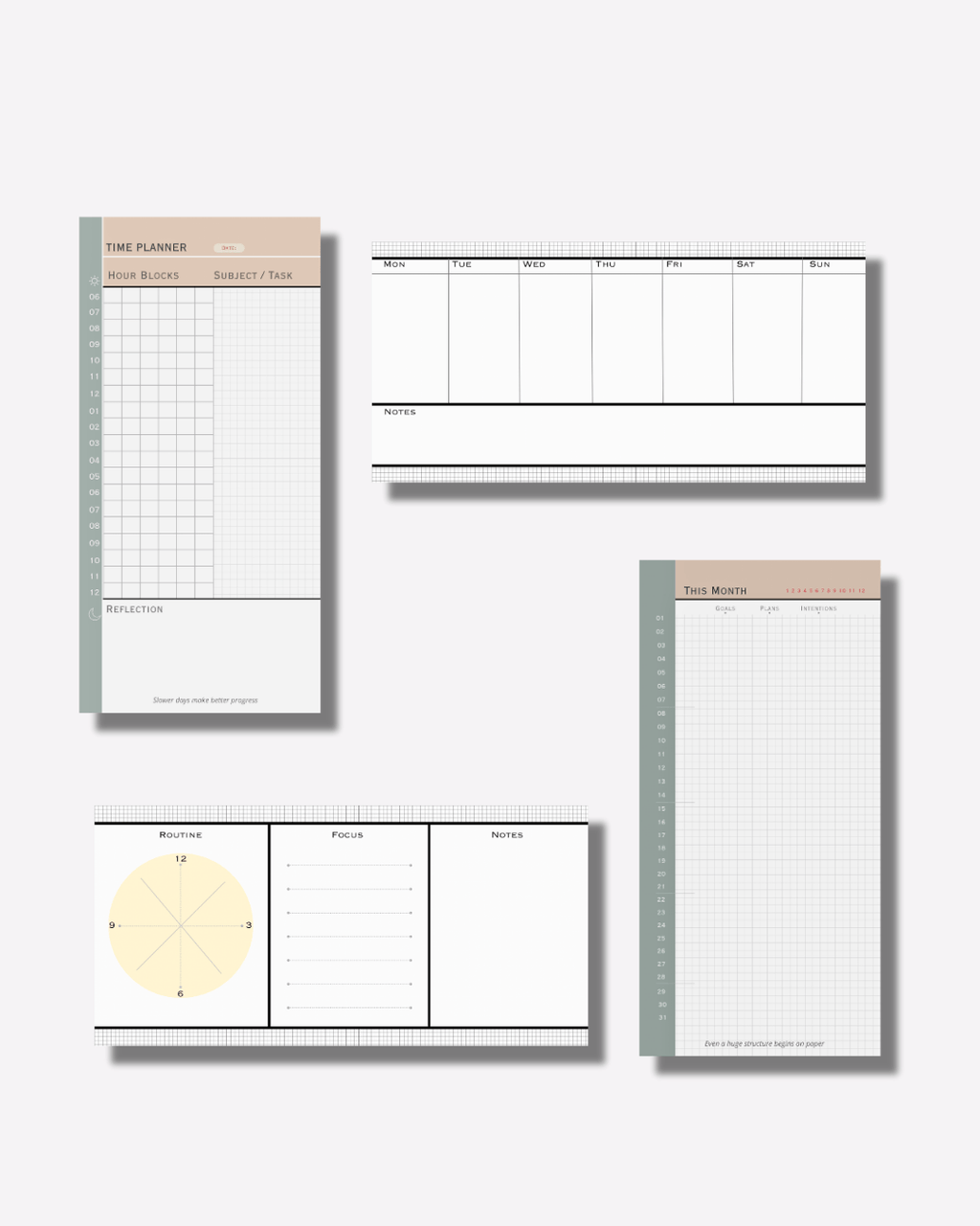 PAUSE & PLAY: A Study Planning Pad Set