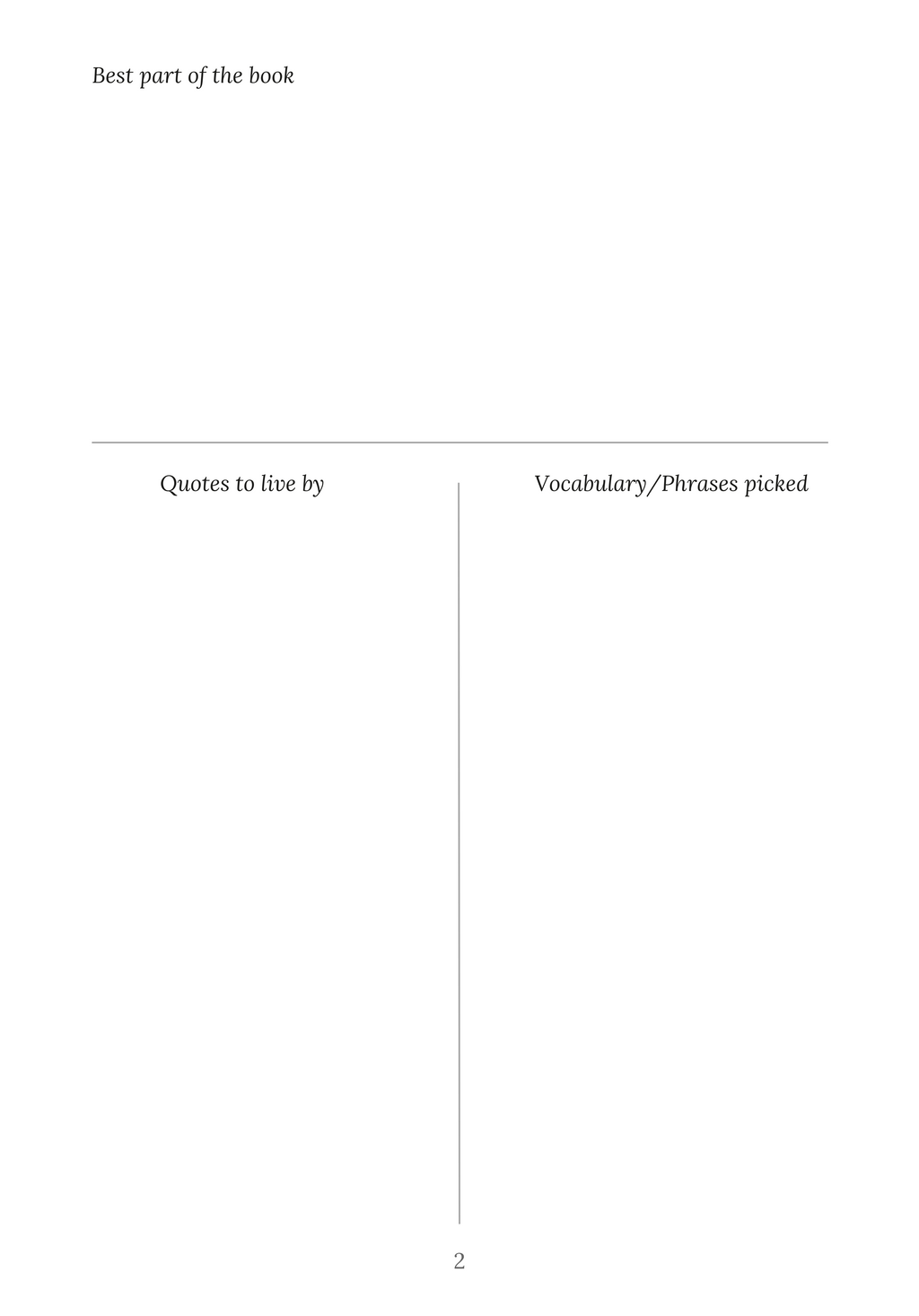 LOGOPHILE-Reading Journal