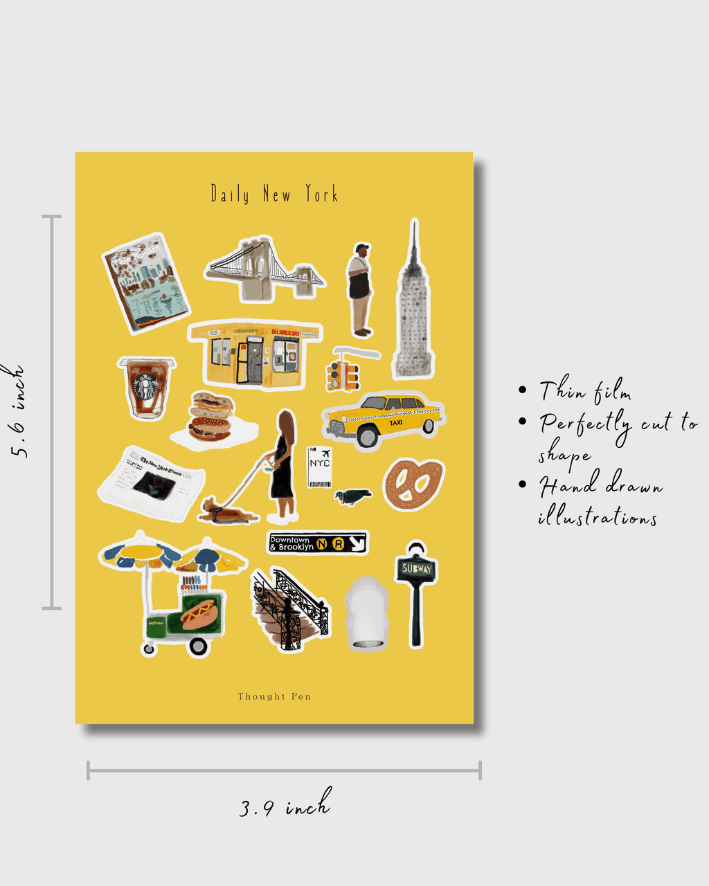 Daily New York Mini Journaling Stickers (Pack of Three)