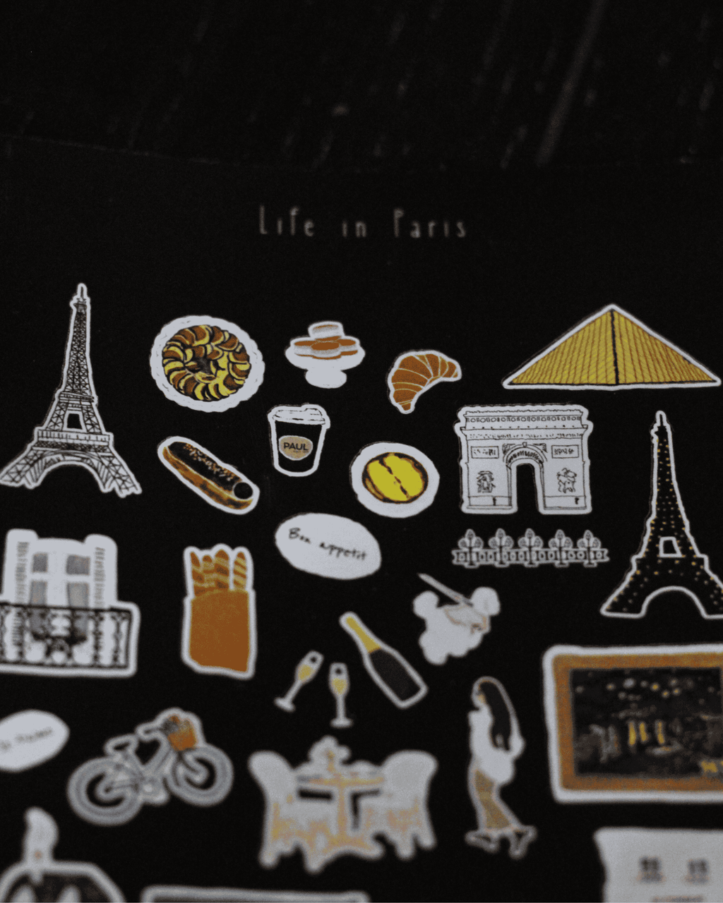 Life in Paris Mini Journaling Stickers (Pack of Three)