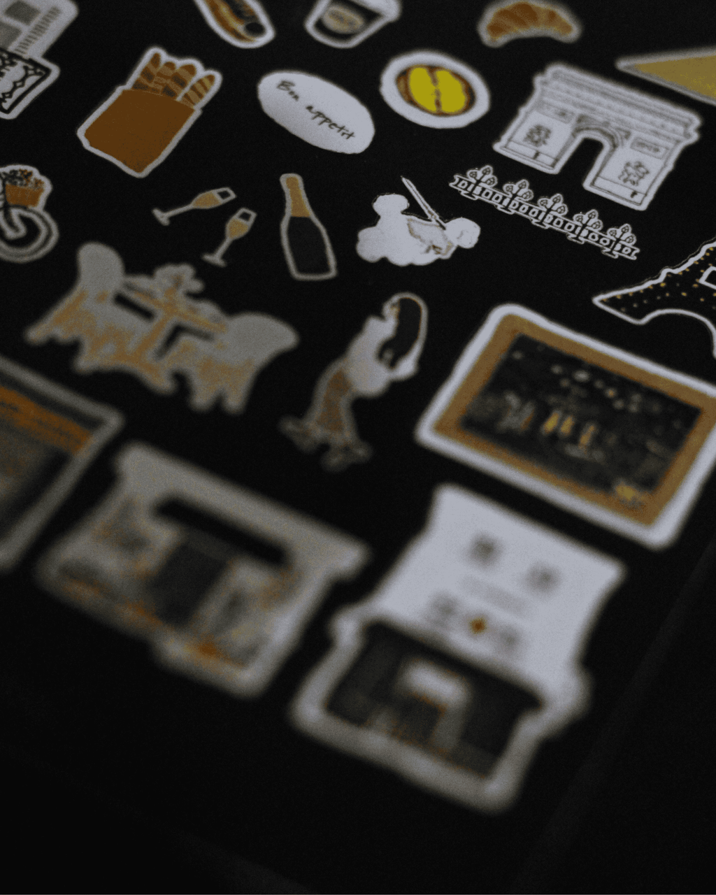 Three Cities Mini Sticker Sheets: Rome, Paris and New York