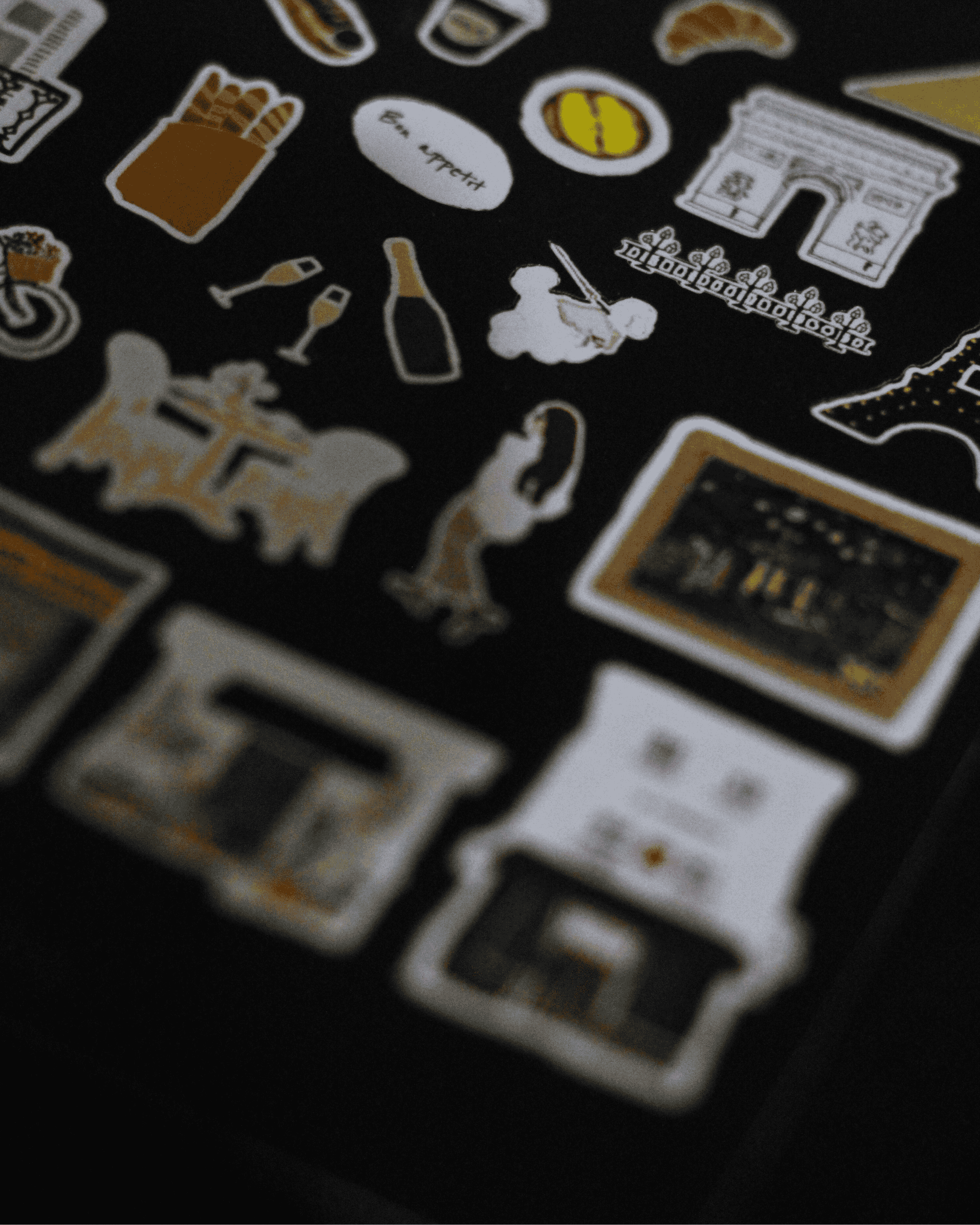 Three Cities Mini Sticker Sheets: Rome, Paris and New York