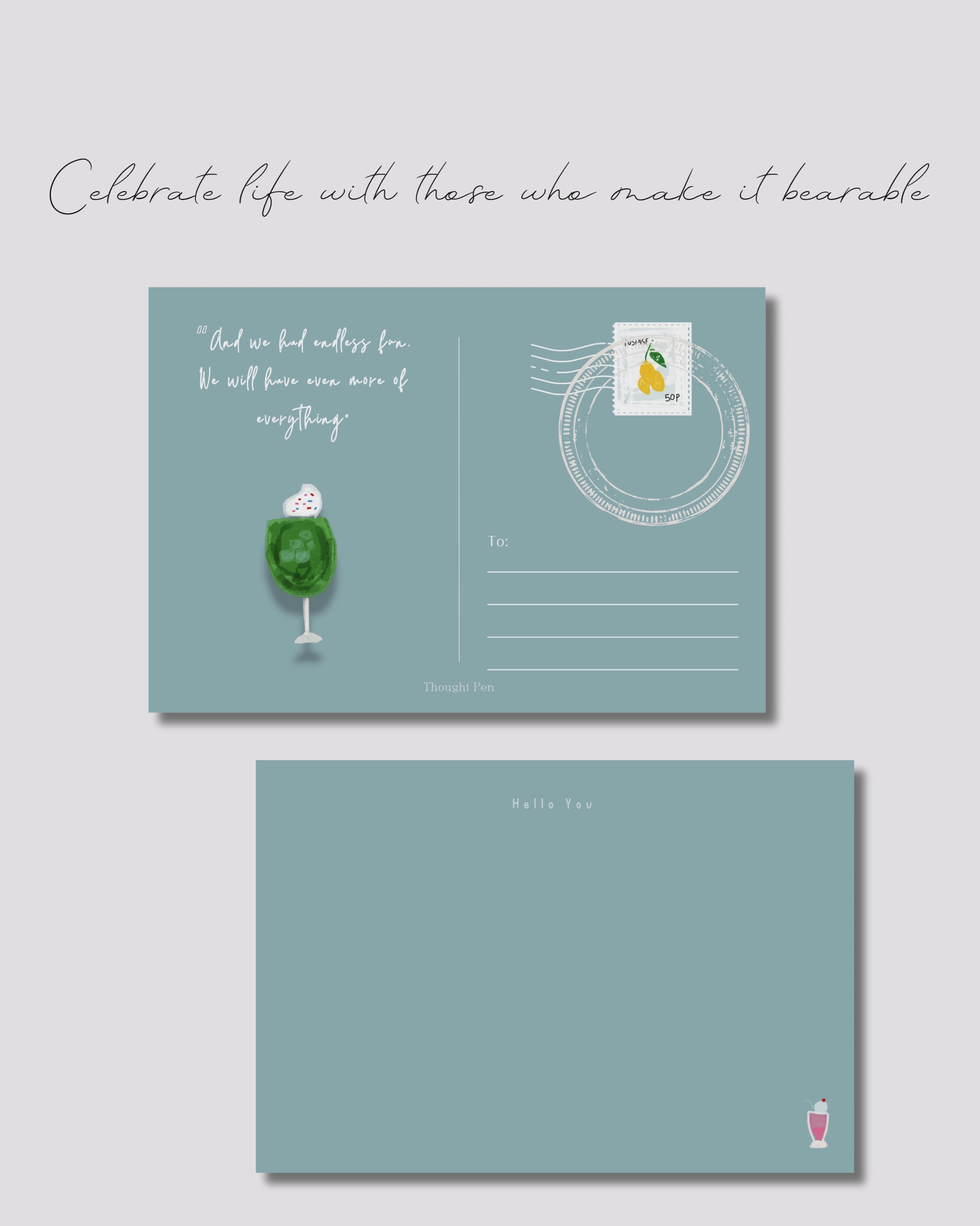 SONDER- Notecards (Illustrated; set of 16 cards {8 x 2})