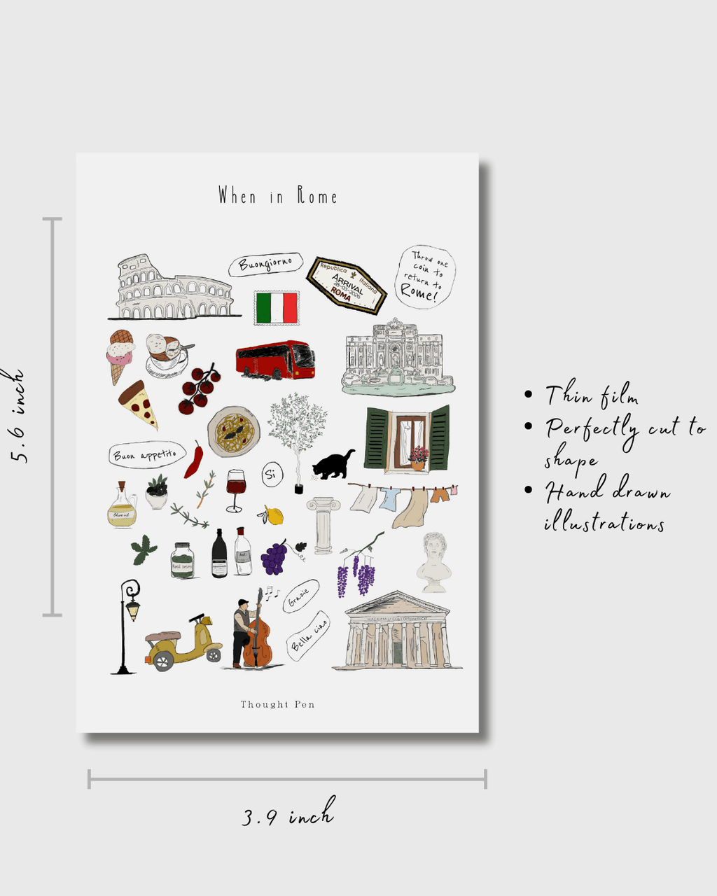 When in Rome Mini Journaling Stickers (Pack of Three)