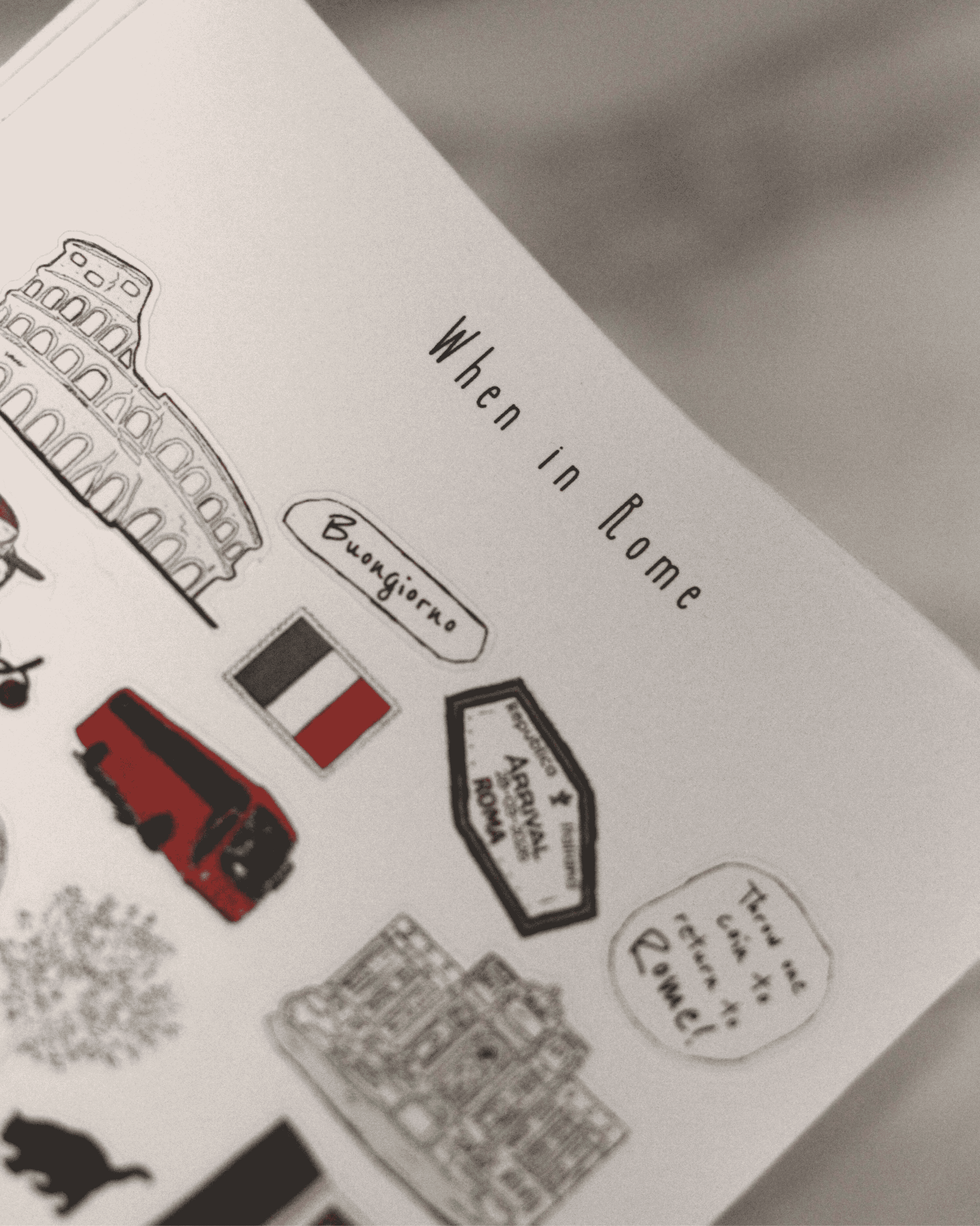 When in Rome Mini Journaling Stickers (Pack of Three)