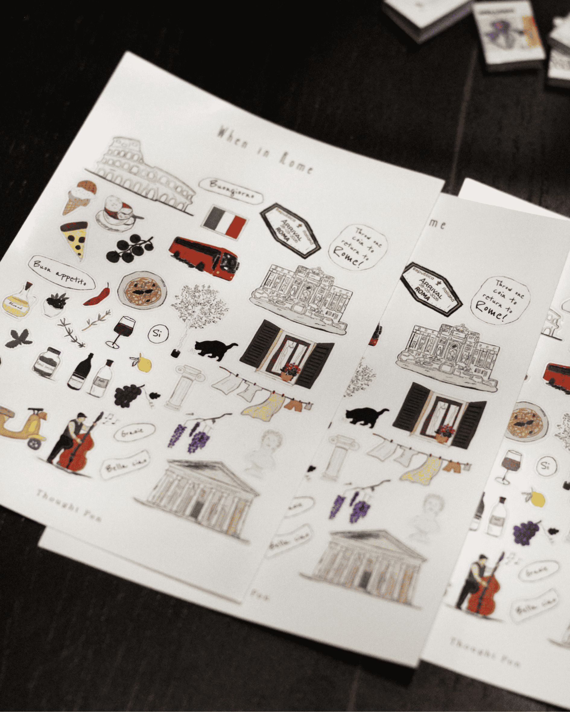 When in Rome Mini Journaling Stickers (Pack of Three)